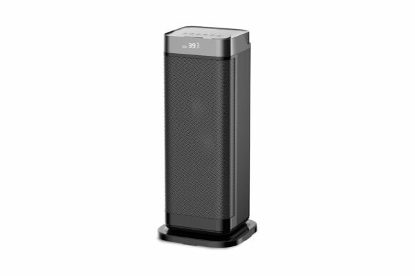 Elektrische kachel/heater van Luvego in het zwart.