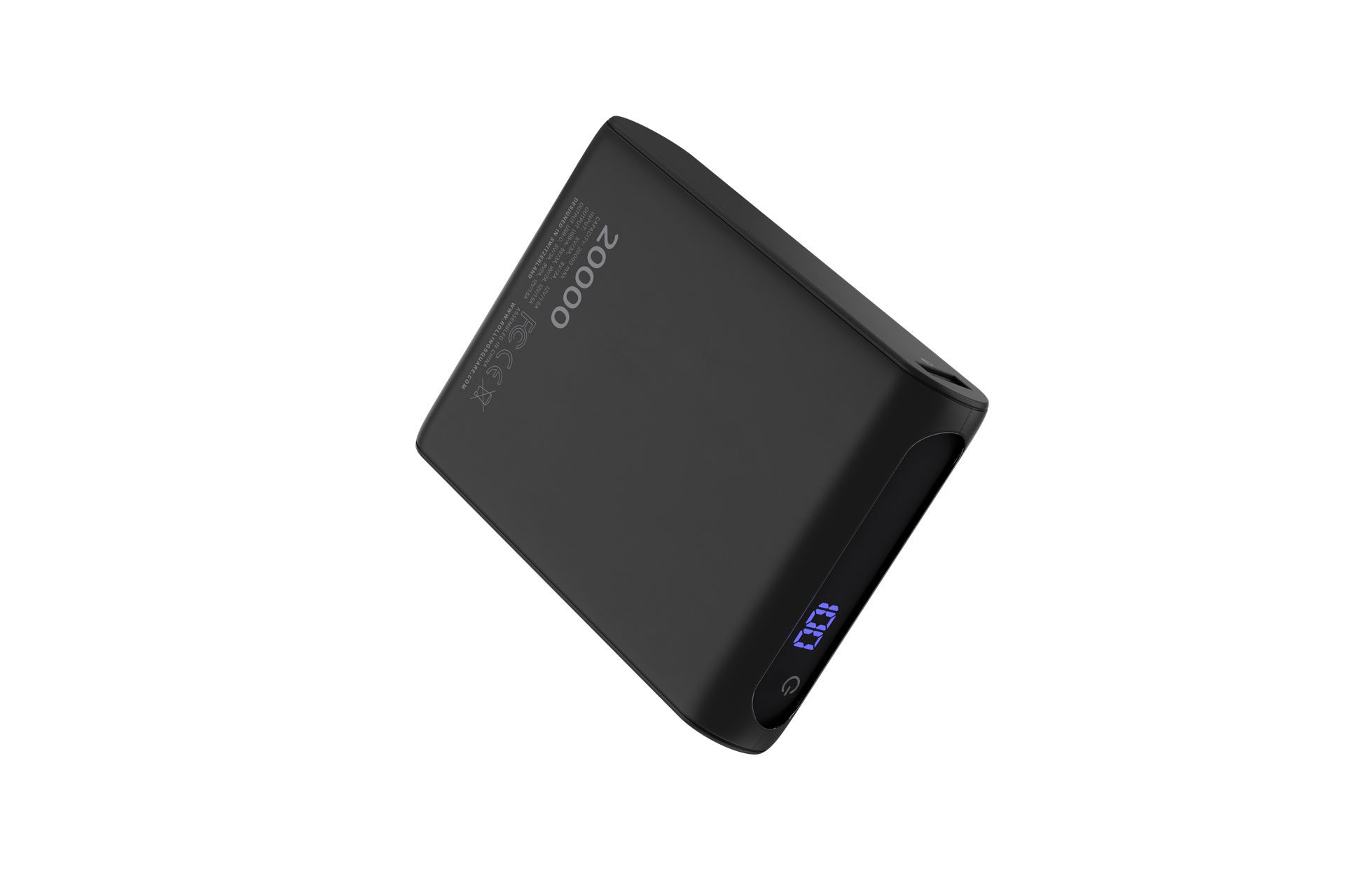 Die Powerbank 20000 mAh von Rollingsquare in schwarz