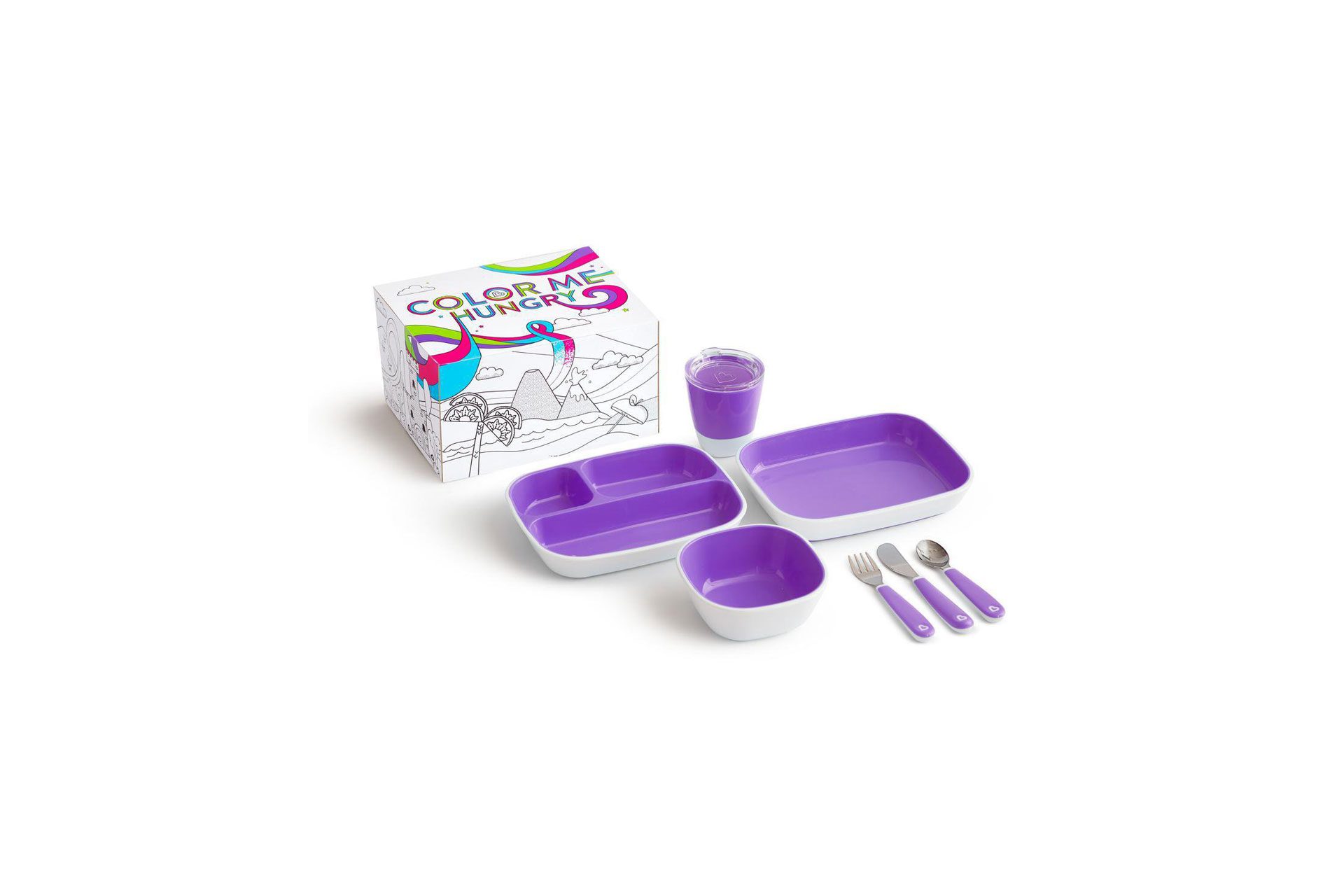 Eetset in het paars van Munchkin