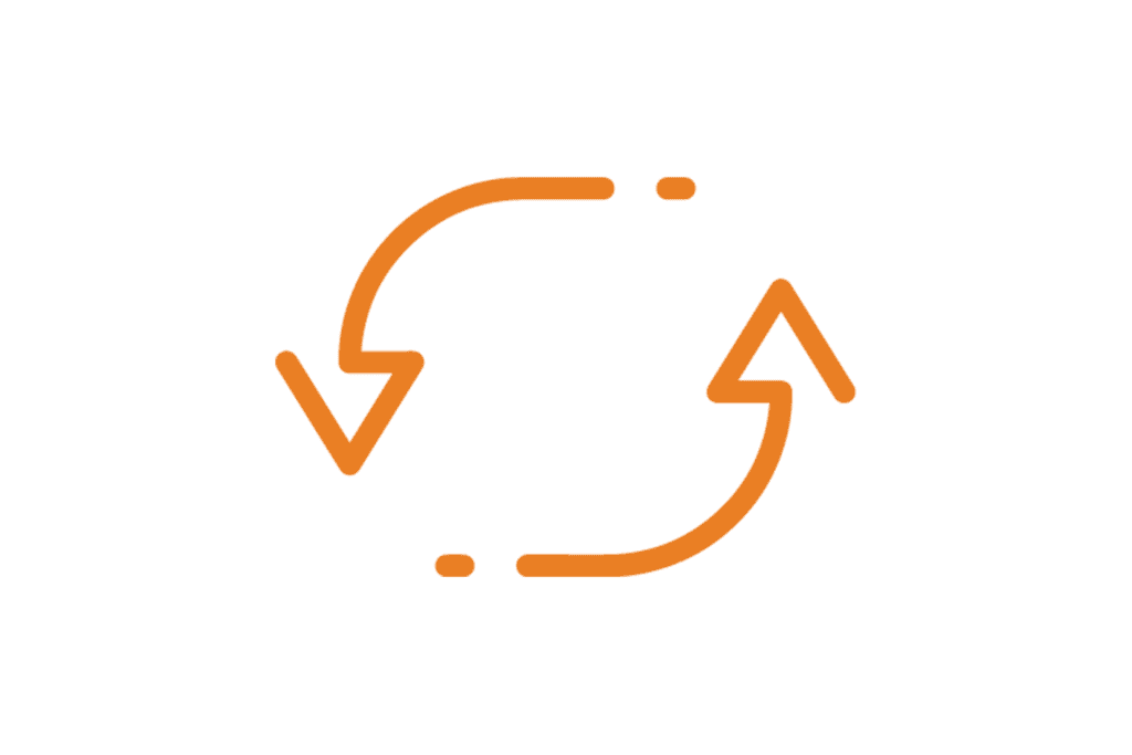 Ruilen en retourneren icon