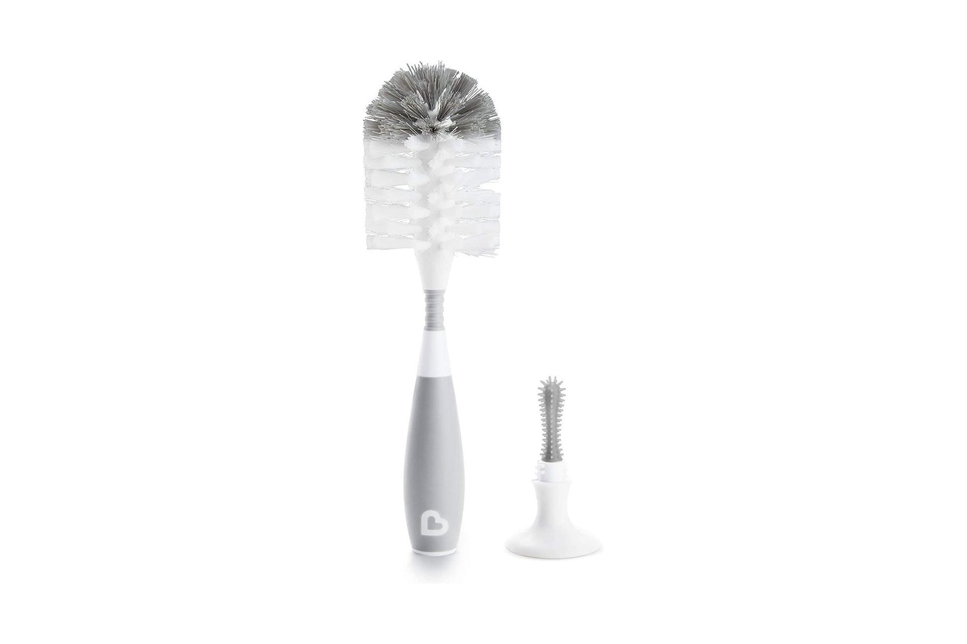 Munchkin schoonmaakborstel voor kinderflesjesin het grijs
