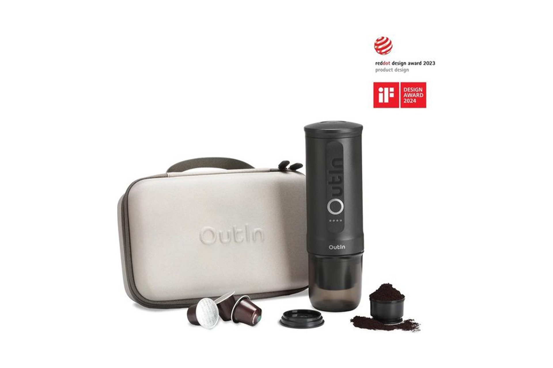OutIn koffiemachine met travelkit