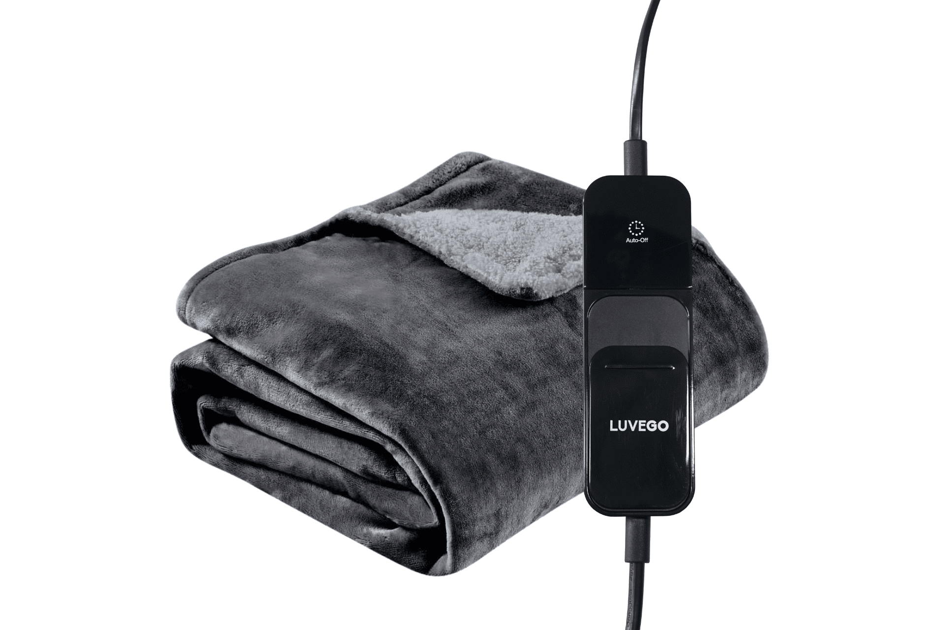 Luvego – Elektrische Bovendeken - 160x120CM - Grijs